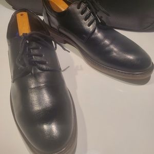 Hugo Vitelli Sz 8M Mens Shoes Black Classic Derby Dress